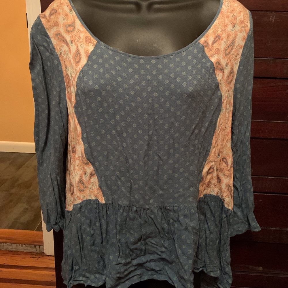 Free People Babydoll Blouse Size L